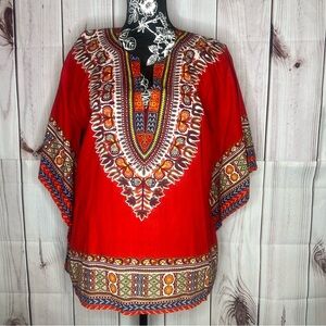 Vintage 70's Caftan Angel Sleeve Boho Hippie Top